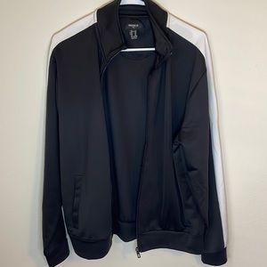 Forever 21 Men’s Polyester Jacket Black/White (Medium)